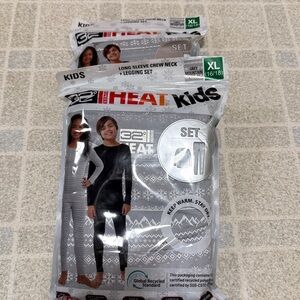 NWT Lot of 2 Kids 32 degrees Heat Base Layer layer in Grey Mountain XL